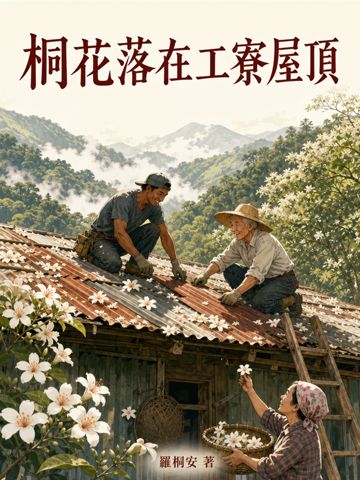 桐花落在工寮屋頂