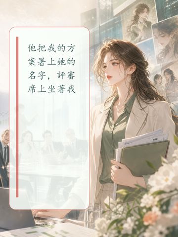 他把我的方案署上她的名字，評審席上坐著我
